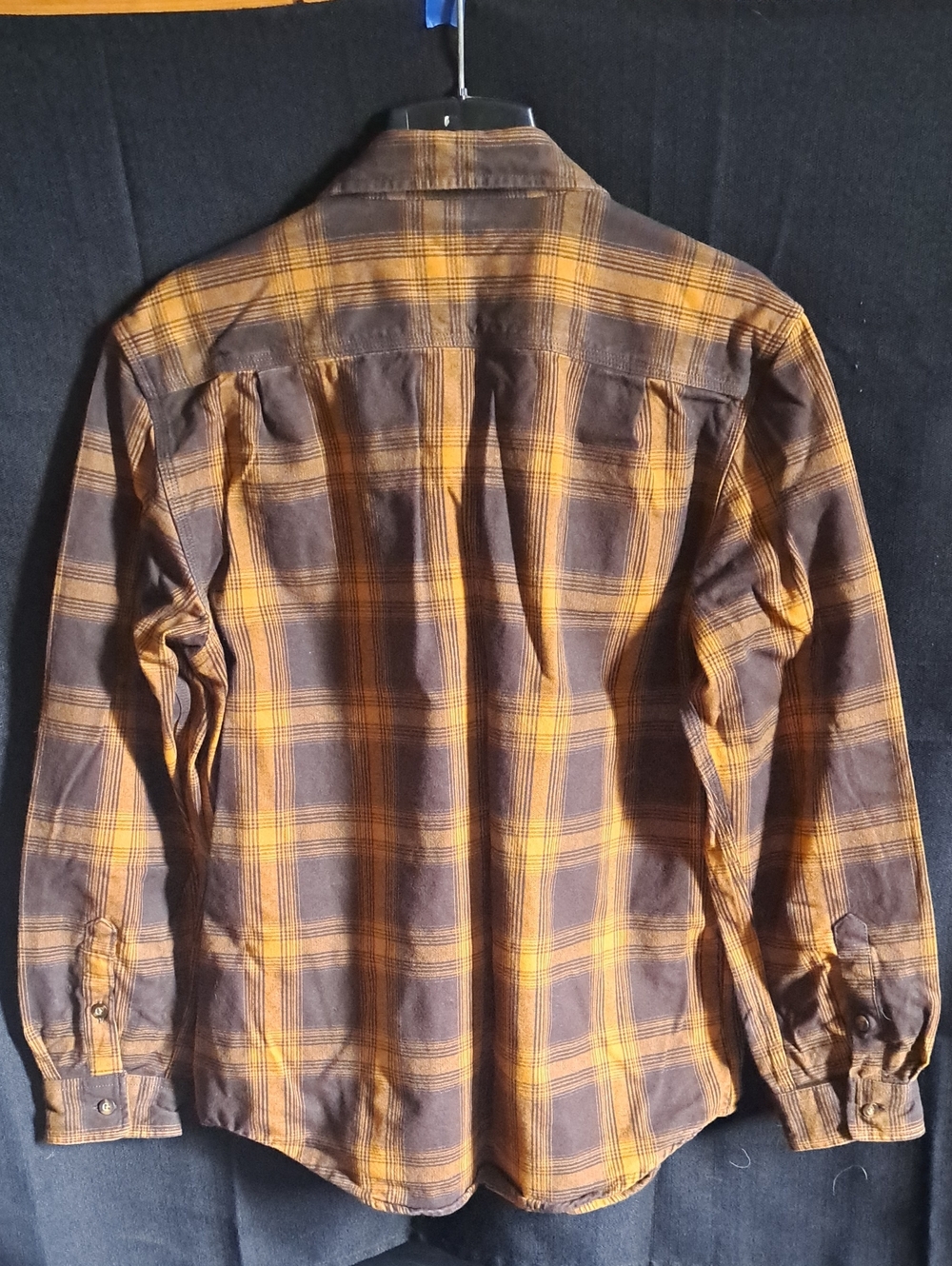 Carhartt Brown & Yellow Plaid Flannel Shirt - Picture 6 of 7